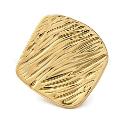 Ion Plating(IP) 304 Stainless Steel Rhombus Open Cuff Rings for Women&nbsp;RJEW-Z053-03G