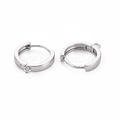 Brass Huggie Hoop Earring Findings&nbsp;KK-S364-158
