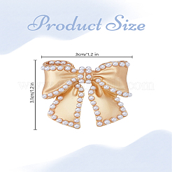 1Pc Bowknot Imitation Pearl Brooch&nbsp;JEWB-LP0004-15