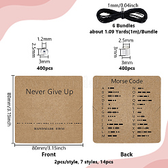 DIY Morse Code Bracelets Making Kits&nbsp;DIY-UN0008-18S