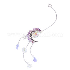 Moon & Star Alloy Hanging Ornaments&nbsp;HJEW-TADJ0024