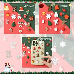 45Pcs 15 Styles Christmas Opaque Resin Cabochons&nbsp;RESI-YW0001-99