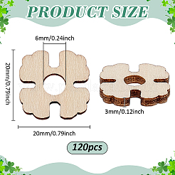 120Pcs MDF Buttons&nbsp;BUTT-BC0001-18