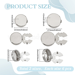12Pcs 2 Styles Brass Cufflinks&nbsp;KK-ME0003-91P