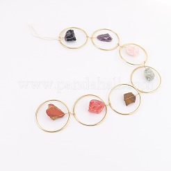 7-Chakra Raw Crystal Suncatcher&nbsp;HJEW-H065-07