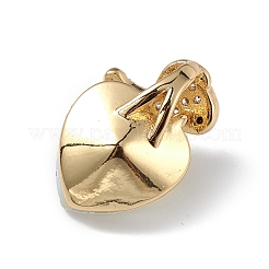 Real 18K Gold Plated Rack Plating Brass Micro Pave Clear Cubic Zirconia Pendants&nbsp;KK-C015-09G-05