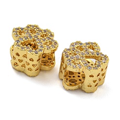 Rack Plating Brass Micro Pave Cubic Zirconia Beads&nbsp;KK-I718-37G