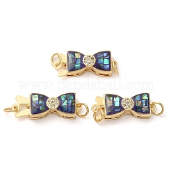 Brass Micro Pave Clear Cubic Zirconia Box Clasps&nbsp;KK-K385-095G