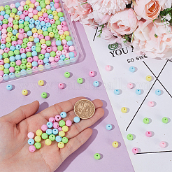 500Pcs 5 Colors Opaque Acrylic Beads&nbsp;MACR-SP0002-33B