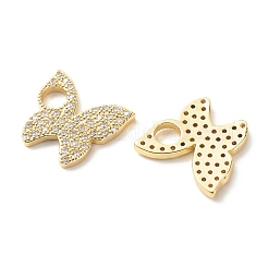 Eco-Friendly Brass Micro Pave Clear Cubic Zirconia Pendants&nbsp;KK-G405-03G-RS