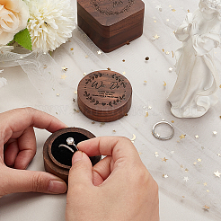 Wooden Rings Storage Gift Boxes&nbsp;CON-WH0109-003