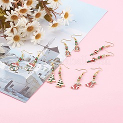 Brass Dangle Earrings&nbsp;EJEW-JE04511-S