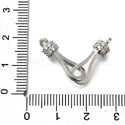 Brass Cubic Zirconia Hook and S-Hook Clasps&nbsp;LS-KK-Q048-05P
