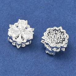 Brass Micro Pave Cubic Zirconia Multi-Strands Links&nbsp;KK-B172-01S-01