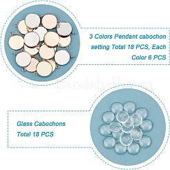 DIY Flat Round Pendant Making Kits&nbsp;DIY-UN0002-92
