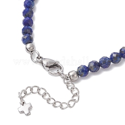 2Pcs Natural Lapis Lazuli and Rainbow Moonstone Beaded Charm Bracelets&nbsp;BJEW-JB12592