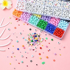 DIY Glass & Acrylic & Polymer Clay Beads Bracelets Making Kits&nbsp;DIY-FS0007-93