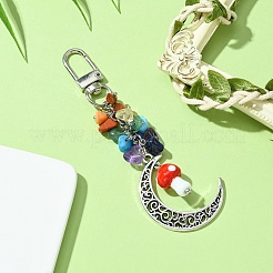 Moon Alloy Pendant Decoraiton&nbsp;HJEW-JM01393-04