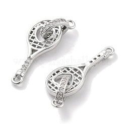 Rack Plating Brass Clear Cubic Zirconia Pendants&nbsp;KK-M102-18P-A