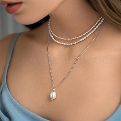 S925 Silver Freshwater Pearl Necklace Elegant Jewelry Set for Formal Occasions&nbsp;EC3448-2
