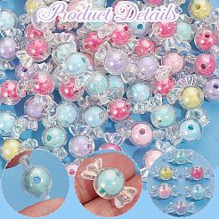 100Pcs Transparent Acrylic Beads&nbsp;TACR-SP0001-19