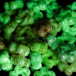 Luminous & UV Plating Opaque Acrylic Beads&nbsp;OACR-G052-09
