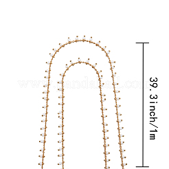 Brass Handmade Glass Beaded Chains&nbsp;CHC-SZ0001-03B