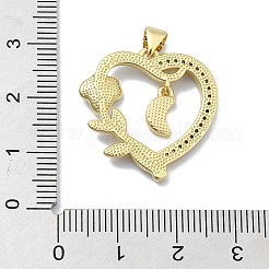 Brass Micro Pave Clear Cubic Zirconia Pendants&nbsp;KK-A221-27A-G