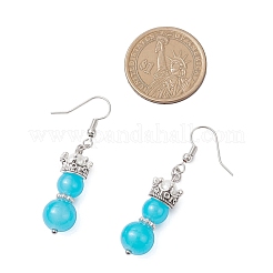 Baking Paint Imitation Jade Glass Dangle Earrings&nbsp;EJEW-JE06619-02