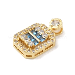 Rack Plating Brass Micro Pave Cubic Zirconia Pendants&nbsp;KK-A224-20G-04
