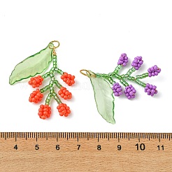 Glass Seed Beaded Pendants&nbsp;PALLOY-MZ01344