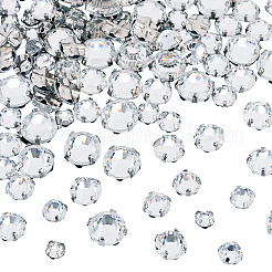 100Pcs 5 Styles Flat Round Sew on Rhinestone&nbsp;KK-TA0008-97