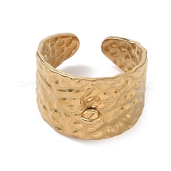 Hammered 304 Stainless Steel Loop Ring Base&nbsp;STAS-G375-01G