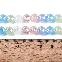 Electroplate Imitation Jade & Opaque & Transparent Glass Beads Strands&nbsp;EGLA-Q135-8MM-A11