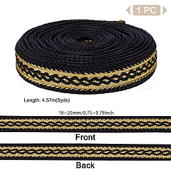 5 Yards Polyester Braided Ribbons&nbsp;OCOR-GA0002-22B