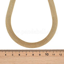 8MM 304 Stainless Steel Mesh Chain Necklaces for Women&nbsp;NJEW-G179-05G
