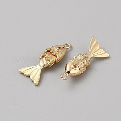 Brass Micro Pave Cubic Zirconia Pendants&nbsp;KK-WH0079-127