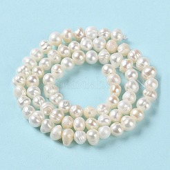 Natural Cultured Freshwater Pearl Beads Strands&nbsp;PEAR-E018-58