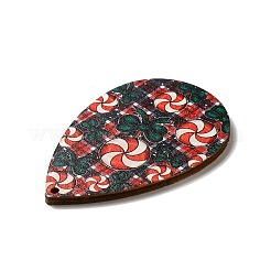 Single Face Printed Wood Big Pendants&nbsp;WOOD-H102-03J
