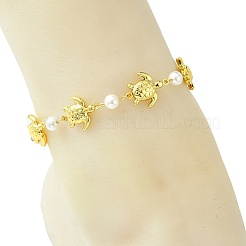 Ocean 304 Stainless Steel Sea Animals Link Chain Anklets for Women&nbsp;AJEW-AN00823-01