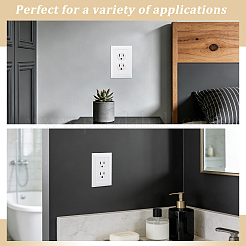 Plastic Receptacle Outlet Wall Plate&nbsp;AJEW-WH0912-10A