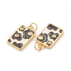 Eco-Friendly Brass Micro Pave Clear Cubic Zirconia Pendants&nbsp;KK-I698-08B