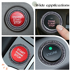 2Pcs Self Adhesive Zinc Alloy with Rhinestone Car Stickers&nbsp;STIC-CN0001-09
