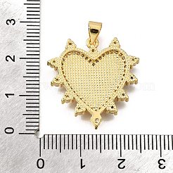 Brass Micro Pave Cubic Zirconia Shell Pendants&nbsp;KK-D328-27G-C