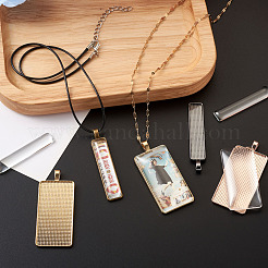 DIY Rectangular Pendant Making Kits&nbsp;DIY-TA0008-91