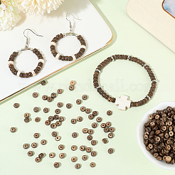 6 Strands Natural Coconut Shell Rondelle Bead Strands&nbsp;COCB-SC0001-02C
