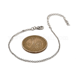 Brass Rolo Chain Bracelets for Women&nbsp;BJEW-G735-05P