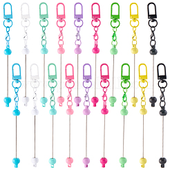 18Pcs 9 Colors Alloy Bar Beadable Keychain Clasps&nbsp;FIND-SC0017-23