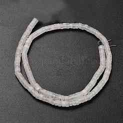 Natural Frosted Angolan Clear Quartz Beads Strands&nbsp;G-P575-B46-4x2mm