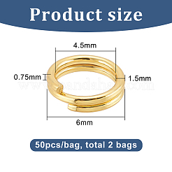 2 Bags Brass Split Rings&nbsp;FIND-BC0005-12B